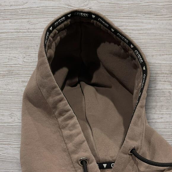 ★ GUESS Los Angeles Chest Logo Light Brown Embroidered Hoodie ★ - Picture 5 of 8